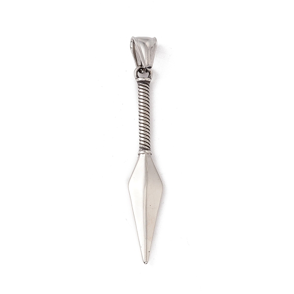 

PandaHall 304 Stainless Steel Pendants, Darts, Antique Silver, 54x9x4mm, Hole: 8x4mm 304 Stainless Steel Others
