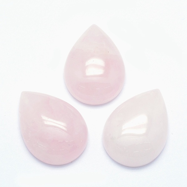 

PandaHall Natural Rose Quartz Cabochons, teardrop, 25x18x7mm Rose Quartz Teardrop