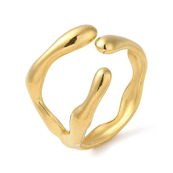 

PandaHall 304 Stainless Steel Open Cuff Rings, Hollow Claw, Golden, Inner Diameter: 17.6mm 304 Stainless Steel