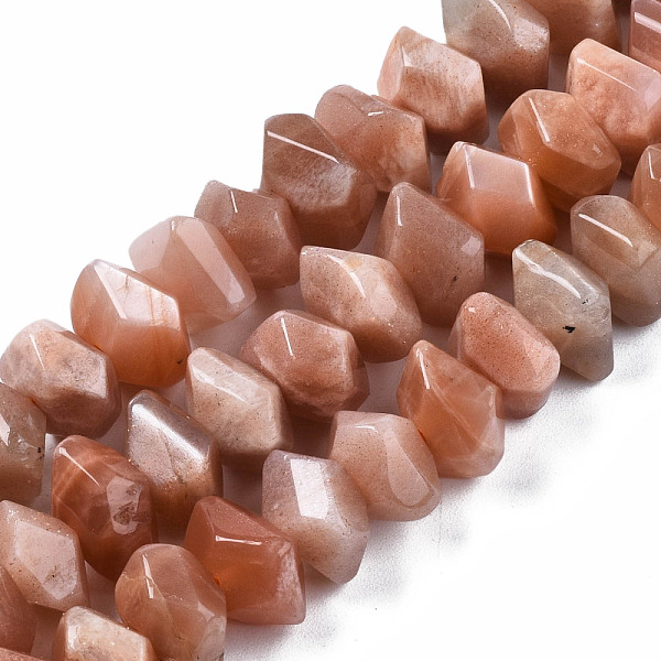 PandaHall Natural Sunstone Beads Strands, Nuggets, Faceted, 10~13x9~11x6~8mm, Hole: 1.2mm, about 27~28pcs/strand, 7.48 inch(19cm) Sunstone...