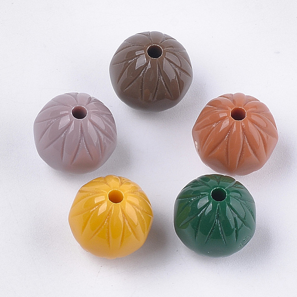 

PandaHall Opaque Acrylic Beads, Round, Mixed Color, 13x13.5~14mm, Hole: 2mm Acrylic Round Multicolor