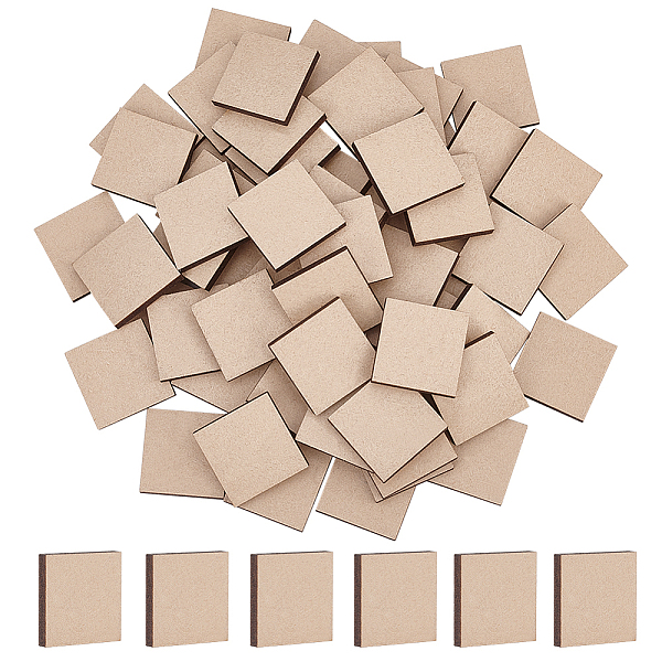 

PandaHall Fingerinspire 70Pcs Medium Density Fiberboard (MDF) Sheet, for DIY Miniatures Model Display Base Display Pedestals, Square..., Orange