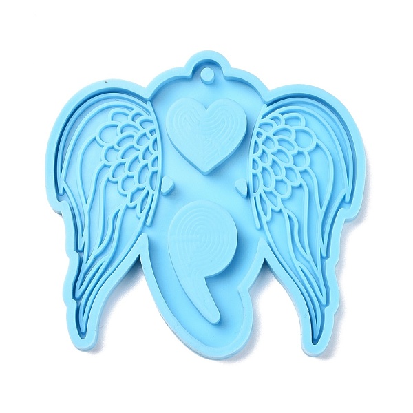 

PandaHall Valentine's Day Theme DIY Pendant Silicone Molds, Resin Casting Molds, For UV Resin, Epoxy Resin Jewelry Making, Wing, Deep Sky...