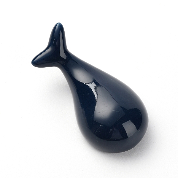 

PandaHall Porcelain Chopstick Rest, Dolphin Shaped, Prussian Blue, 72x34x21mm, Hole: 12~13mm Porcelain