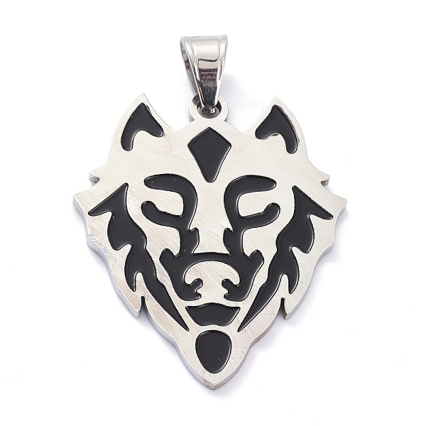 

PandaHall 304 Stainless Steel Pendants, with Enamel, Tiger Head, Black, Stainless Steel Color, 40x34x2mm, Hole: 5x8mm Stainless Steel+Enamel...
