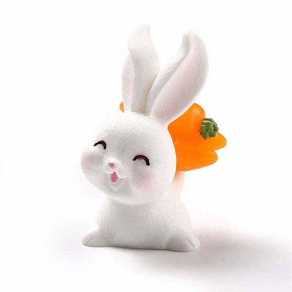 

PandaHall Opaque Resin Cabochons, Rabbit with Carrots, Orange, 41.5x24.5x31mm Resin Rabbit Orange