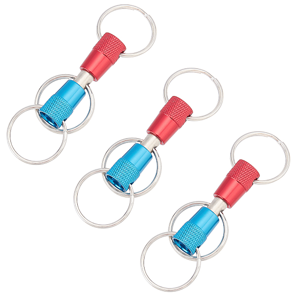 AHANDMAKER 3 Pcs 3-Way Pull Apart Keychain