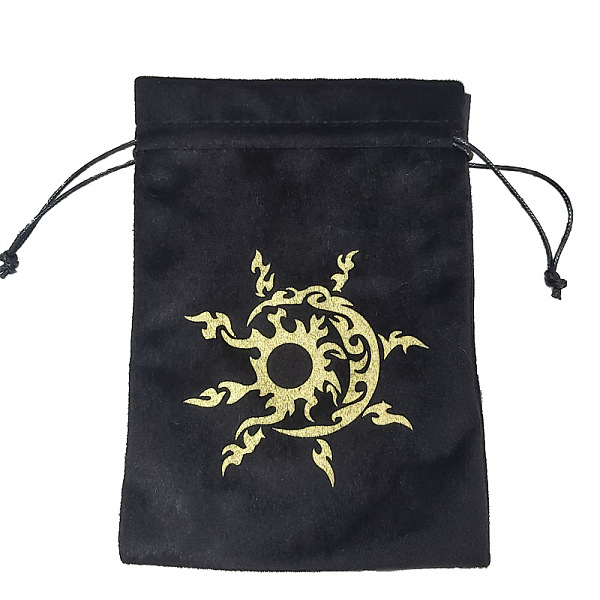 

PandaHall Velvet Tarot Cards Storage Bags, Tarot Desk Storage Holder, Black, 18x13cm Velvet Sun Black