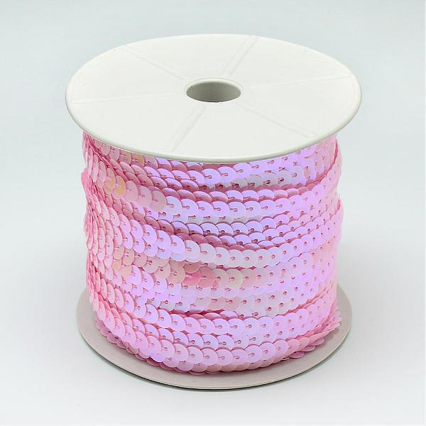 

PandaHall AB-Color Plastic Paillette Beads, Sequins Beads, Ornament Accessories, Flat Round, Pearl Pink, 4mm, about 100yards/roll Plastic...