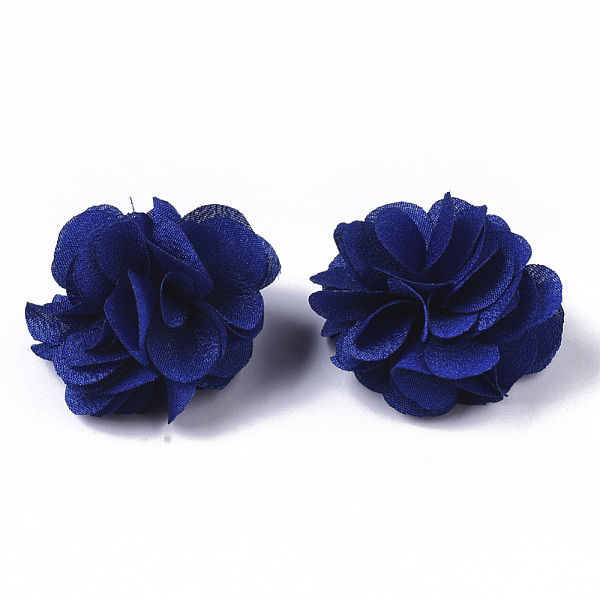 

PandaHall Polyester Fabric Flowers, for DIY Headbands Flower Accessories Wedding Hair Accessories for Girls Women, Medium Blue, 34mm Cloth...