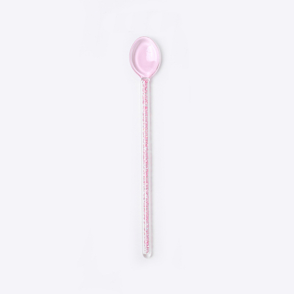 

PandaHall Glass Spoon, Mixing Spoon, Pink, 151x21mm Glass Pink