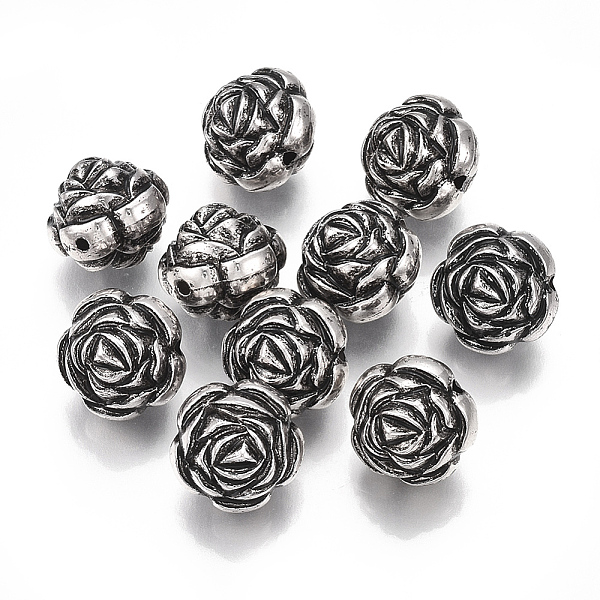

PandaHall CCB Plastic Beads, Flower, Antique Silver, 14x14x12.5mm, Hole: 1.5mm, about 379pcs/499g Plastic Flower