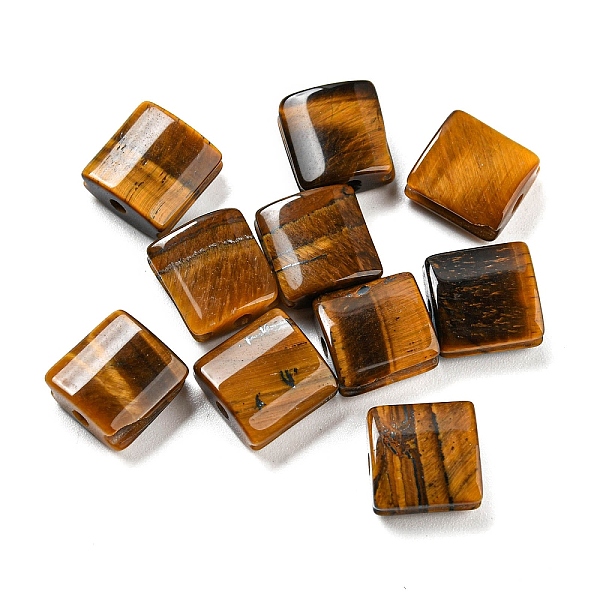 

PandaHall Natural Tiger Eye Beads, Square, 10x9.5~10x4.5~5mm, Hole: 1.8mm Tiger Eye Square