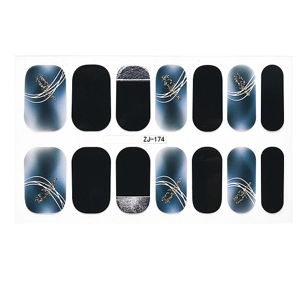 

PandaHall Full Wraps Nail Polish Stickers, Self-Adhesive, for Nail Decals Design Manicure Tips Decorations, Prussian Blue, 14pcs/sheet Paper...