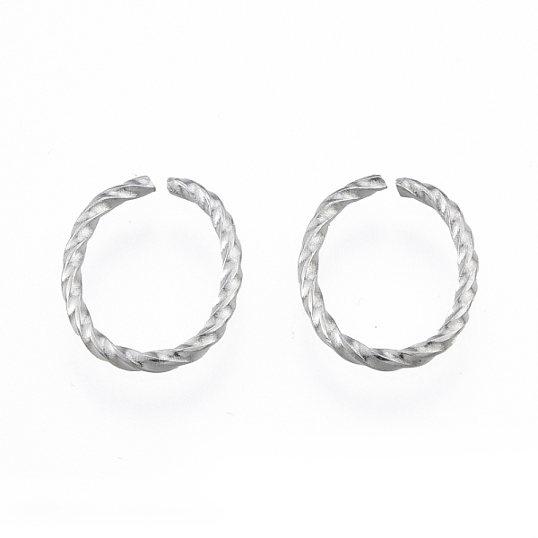 

PandaHall 304 Stainless Steel Jump Rings, Open Jump Rings, Twisted, Oval, Stainless Steel Color, 12x10x1mm, 18 Gauge, Inner Diameter...