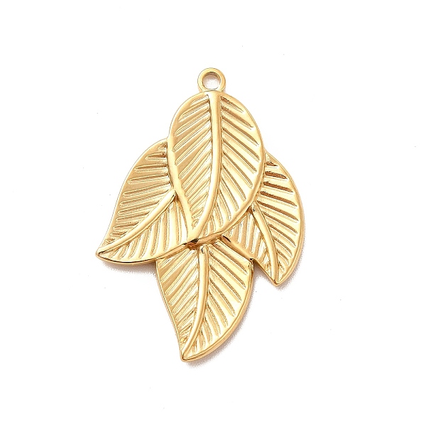 

PandaHall Ion Plating(IP) 304 Stainless Steel Pendants, Leaf Charms, Real 18K Gold Plated, 32x21.5x1.5mm, Hole: 1.6mm 304 Stainless Steel...