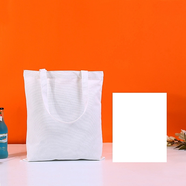 

PandaHall Cotton Cloth Blank Canvas Bag, Vertical Tote Bag for DIY Craft, Ghost White, 40x35cm Cloth Rectangle