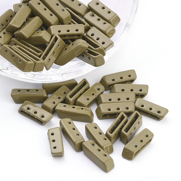 

PandaHall Spray Painted Alloy Multi-Strand Links, For Tile Elastic Bracelets Making, Rectangle, Olive, 5x14x4mm, Hole: 1mm Alloy Rectangle..., Green