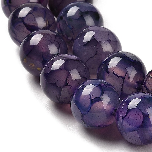 Natürliche Drachenader-Achat-gefärbte Perlenstränge