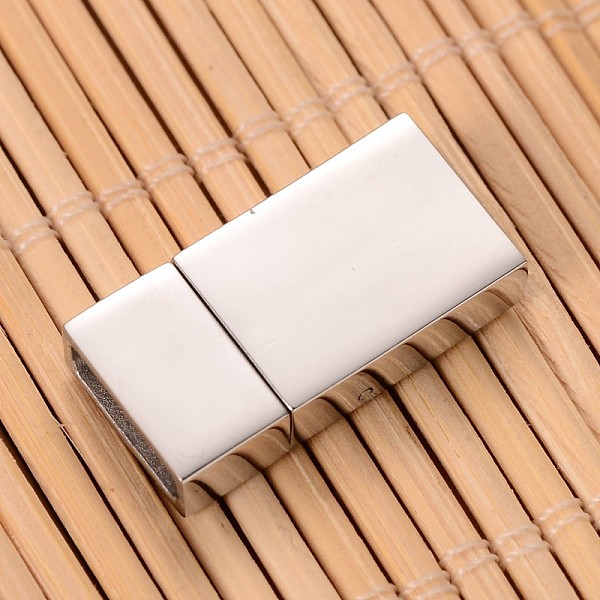 

PandaHall Smooth Surface 304 Stainless Steel Rectangle Magnetic Clasps, Stainless Steel Color, 23x12x6mm, Hole: 3x10.5mm 304 Stainless Steel...