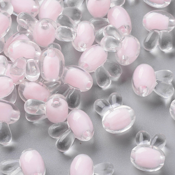 

PandaHall Transparent Acrylic Beads, Bead in Bead, Rabbit, Pink, 15.5x12x9.5mm, Hole: 2mm, about 480pcs/500g Acrylic Rabbit Pink
