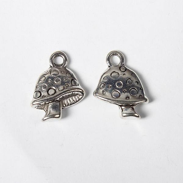 

PandaHall Tibetan Style Pendant, Mushroom, Lead Free and Cadmium Free, Antique Silver,15.5mm long, 11.5mm wide, 4.5mm thick, hole: 2mm Alloy...