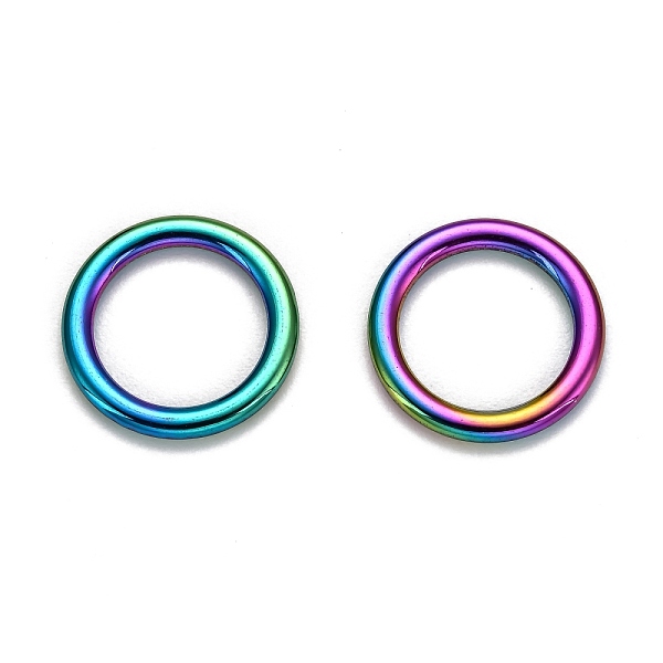 

PandaHall Ion Plating(IP) 304 Stainless Steel Linking Rings, Round Ring, Rainbow Color, 17x1.8mm, Inner Diameter: 12.2mm 304 Stainless Steel...