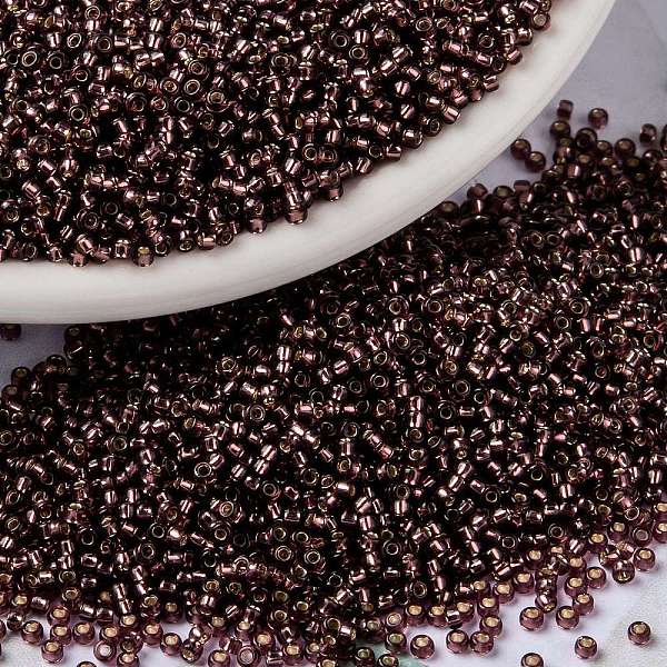 

PandaHall MIYUKI Round Rocailles Beads, Japanese Seed Beads, 15/0, (RR13) Silverlined Dark Smoky Amethyst, 15/0, 1.5mm, Hole: 0.7mm, about..., Purple