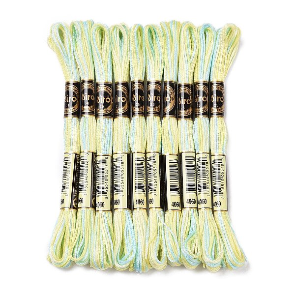 

PandaHall 10 Skeins 6-Ply Polyester Embroidery Floss, Cross Stitch Threads, Segment Dyed, Champagne Gold, 0.5mm, about 8.75 Yards(8m)/skein...