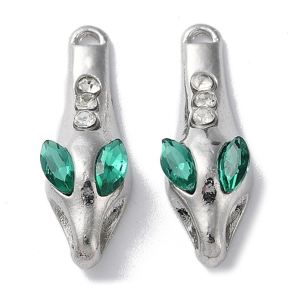 

PandaHall Alloy with Rhinestone Pendant, Lead Free & Cadmium Free, Snake Charms, Platinum, 25.5x8.5x5.5mm, Hole: 2mm Alloy+Rhinestone Snake..., Clear