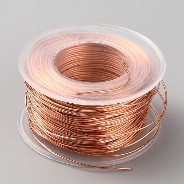 

PandaHall Copper Wires, Craft Wire, Round, Raw(Unplated), 20 Gauge, 0.8mm, about 131.23 Feet(40m)/Roll Brass Round
