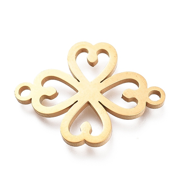 

PandaHall 304 Stainless Steel Links Connectors, Laser Cut, Clover, Golden, 15x20.5x1mm, Hole: 1.5mm 304 Stainless Steel Clover