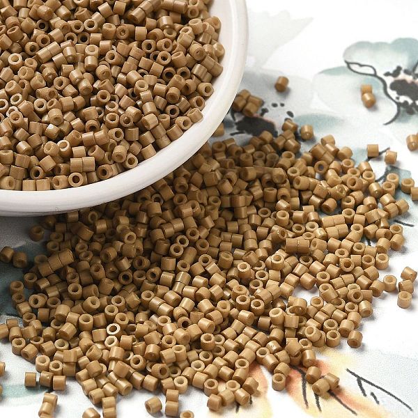 

PandaHall Baking Paint Glass Seed Beads, Cylinder, Camel, 2x1.5mm, Hole: 1mm, about 50398pcs/pound Glass Brown