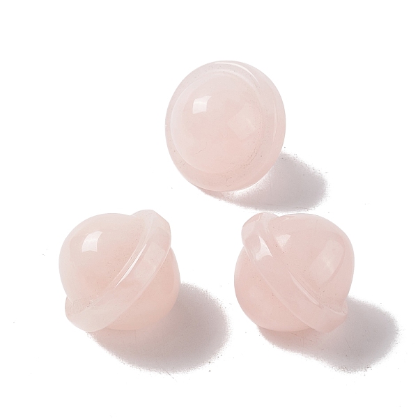 

PandaHall Natural Rose Quartz Beads, No Hole, Saturn Shape, 19x20mm Rose Quartz Planet