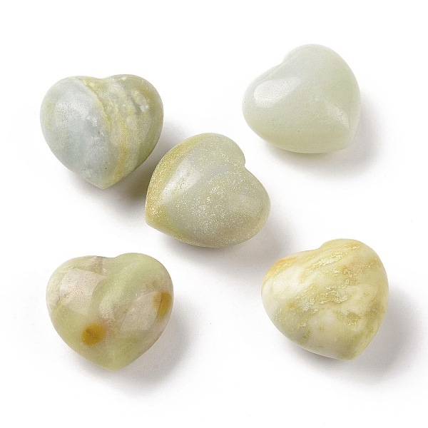 

PandaHall Natural Flower Amazonite Heart Love Stone, Pocket Palm Stone for Reiki Balancing, 24x25.5x15.5mm Flower Amazonite Heart