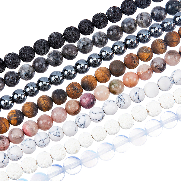 8 Strands 8 Style Natural Synthetic Gemstone Beads Strands 8 Strands 8 Style Natural Synthetic Gemstone Beads Strands
