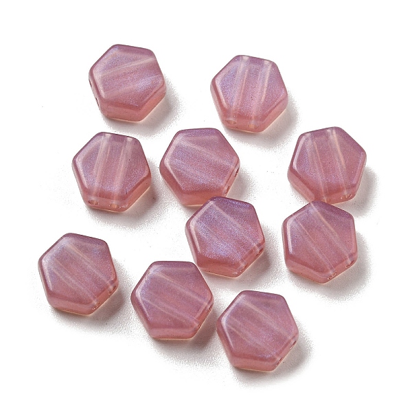 

PandaHall Acrylic Beads, 2-Hole, Hexagon, Pale Violet Red, 9x10x4.5mm, Hole: 1.2mm Plastic Hexagon