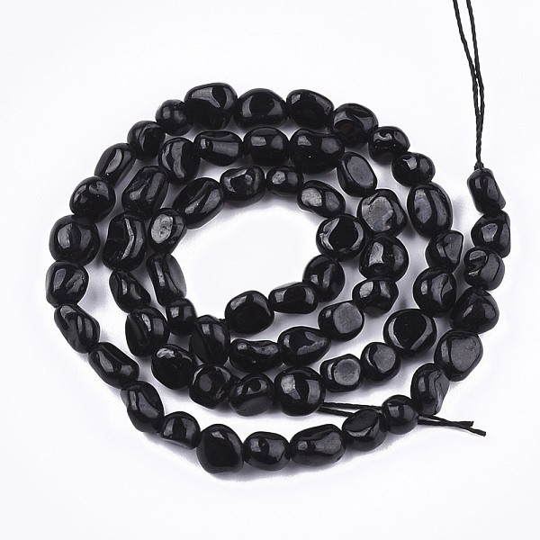 

PandaHall Natural Black Tourmaline Beads Strands, Nuggets, Tumbled Stone, 4~13x5~8x4~7mm, Hole: 1mm, about 46~50pcs/strand, 15.1 inch~15.7...
