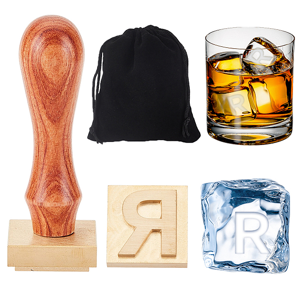 

PandaHall OLYCRAFT Ice Stamp 1.2" Ice Cube Stamp Letter R Ice Stamp Cocktail Ice Branding Stamp Ice Block Stamp Cocktail Seal Stamp for Ice...