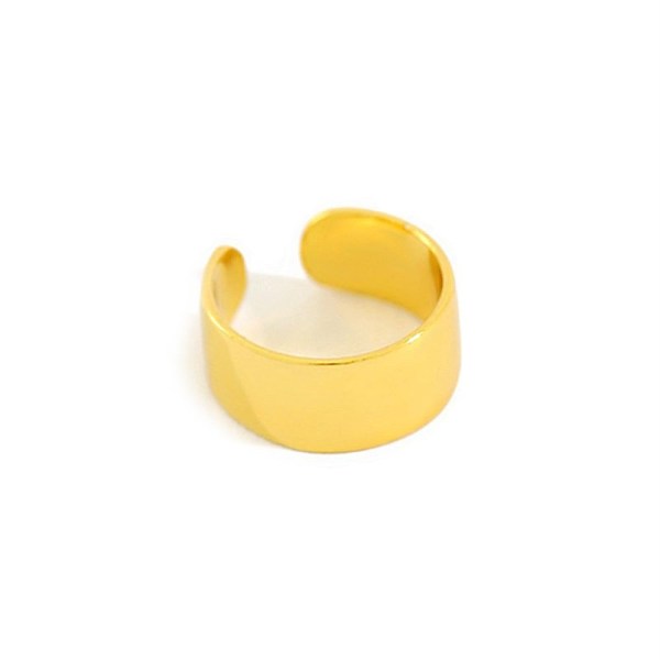 

PandaHall Women's Simple Brass Cuff Earrings, Ring, Golden, 10.5x4.1mm Brass
