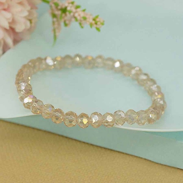 

PandaHall Classic Ethnic Style Faceted Glass Stretch Bracelets for Women Gemstone