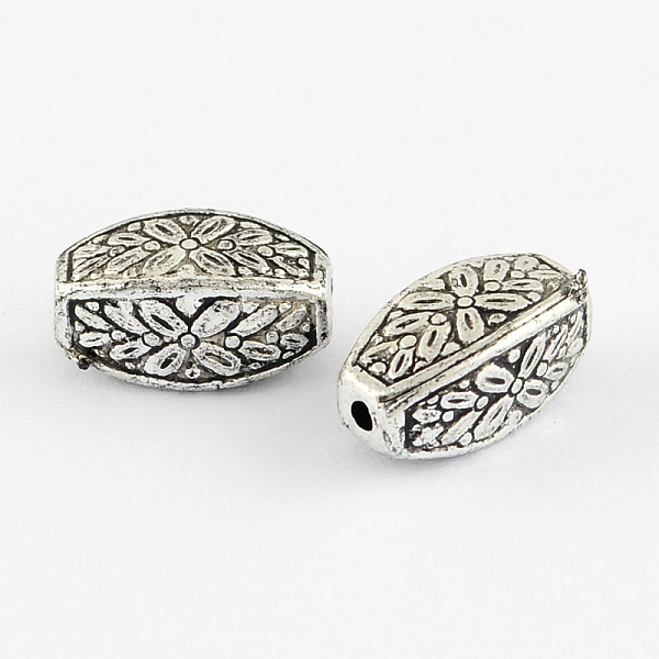 

PandaHall Rectangle Antique Acrylic Beads, Antique Silver Plated, 13x7x7mm, Hole: 2mm Acrylic Rectangle