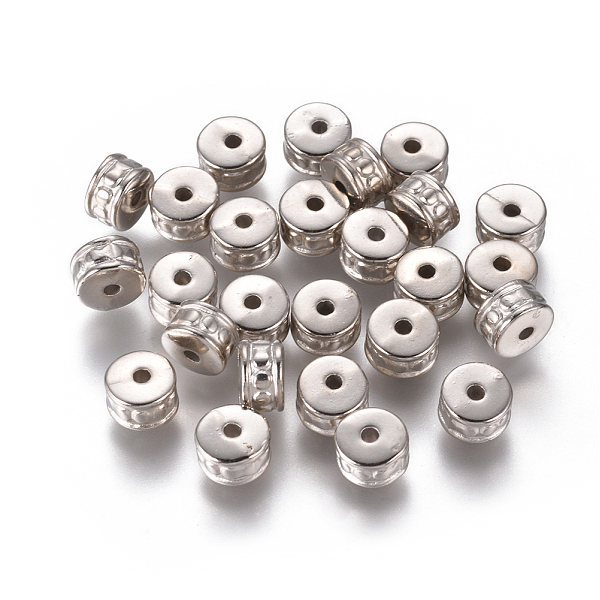 

PandaHall CCB Plastic Beads, Flat Round, Platinum, 6x4mm, Hole: 1mm Plastic Flat Round