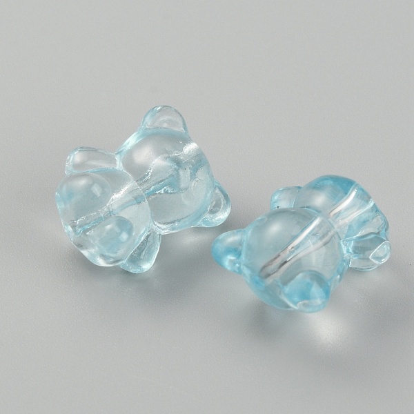 

PandaHall Handmade Lampwork Beads, Bear, Sky Blue, 14x11.5~12x9mm, Hole: 1mm Lampwork Bear