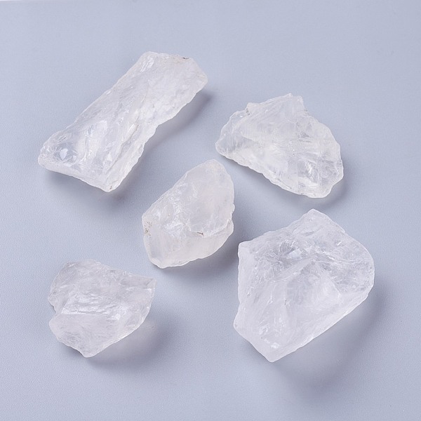 

PandaHall Natural Quartz Crystal Beads, Rock Crystal Beads, Nuggets, No Hole/Undrilled, 15~72x15~39x13~32.5mm, about 100g/bag Quartz Crystal..., White