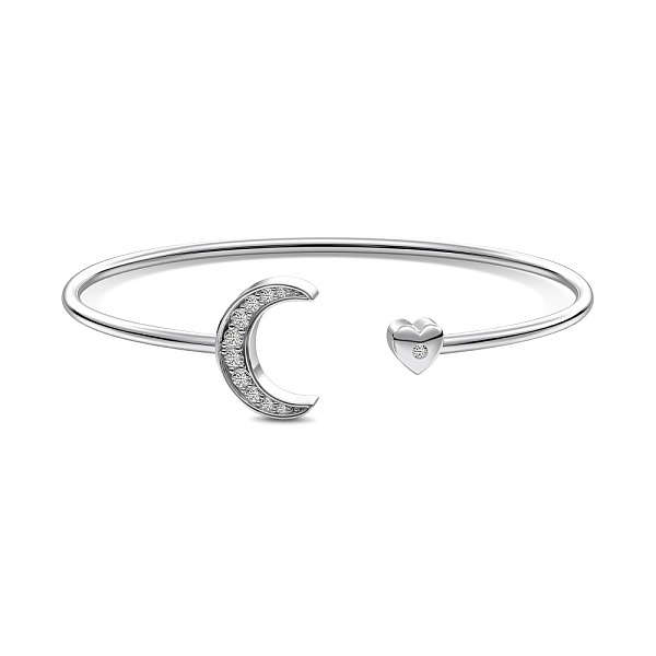 Armreife Aus Rhodiniertem Sterlingsilber Mit Mikropavé Und Zirkonia Für Damen