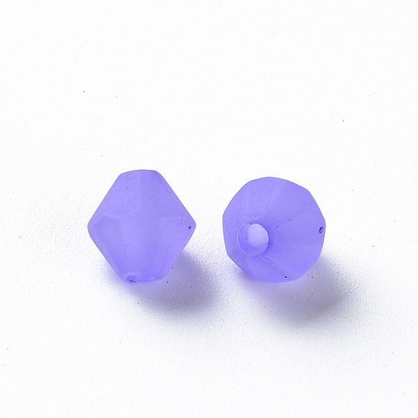 

PandaHall Frosted Acrylic Beads, Faceted, Cone, Lilac, 6x5.5mm, Hole: 1.5mm, about 6770pcs/500g Acrylic Cone Purple