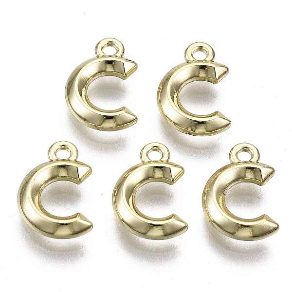 

PandaHall Alloy Pendants, Cadmium Free & Nickel Free & Lead Free, Letter, Letter.C, C:13x9x3mm, Hole: 1.5mm Alloy Letter C