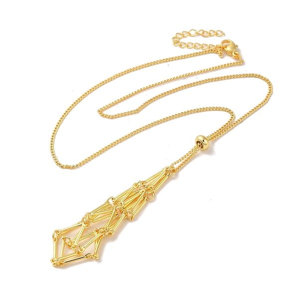 

PandaHall Rack Plating Brass Macrame Pouch Necklace Making for Gemstone Nuggets, with Lobster Claw Clasps and Silicone Beads, Long-Lasting...