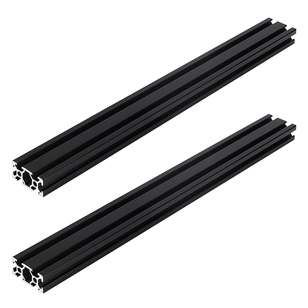 

PandaHall OLTCRAFT 2Pcs T Slot Aluminum Extrusion European Standard Anodized Linear Rail 15.8" Black Aluminum Profile Extrusion for 3D...